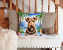 Airedale Terrier 6347 Luau Throw Pillow