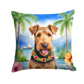 Airedale Terrier 6347 Luau Throw Pillow