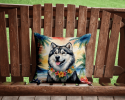 Alaskan Malamute 6349 Luau Throw Pillow