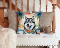 Alaskan Malamute 6349 Luau Throw Pillow