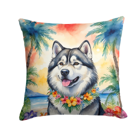 Alaskan Malamute 6349 Luau Throw Pillow