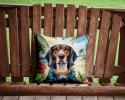 American English Coonhound 6351 Luau Throw Pillow
