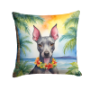 American Hairless Terrier 6354 Luau Throw Pillow