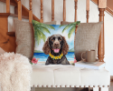 American Water Spaniel 6355 Luau Throw Pillow