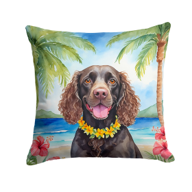 American Water Spaniel 6355 Luau Throw Pillow