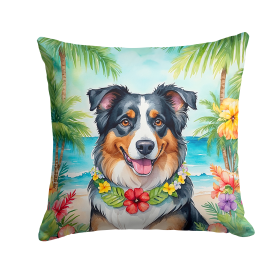 Australian Shepherd 6358 Luau Throw Pillow