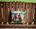Basset Hound 6361 Luau Throw Pillow