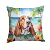 Basset Hound 6361 Luau Throw Pillow
