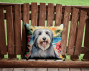 Bearded Collie 6364 Luau Throw Pillow