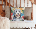 Bearded Collie 6364 Luau Throw Pillow
