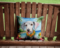 Bedlington Terrier 6365 Luau Throw Pillow