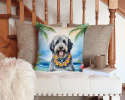 Bergamasco Sheepdog 6369 Luau Throw Pillow