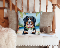 Bernese Mountain Dog 6371 Luau Throw Pillow
