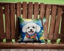 Bichon Frise 6372 Luau Throw Pillow