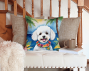 Bichon Frise 6372 Luau Throw Pillow