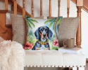 Bluetick Coonhound 6376 Luau Throw Pillow