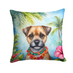 Border Terrier 6378 Luau Throw Pillow