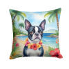 Boston Terrier 6381 Luau Throw Pillow
