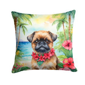 Brussels Griffon 6392 Luau Throw Pillow