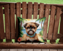 Brussels Griffon 6393 Luau Throw Pillow