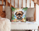 Brussels Griffon 6393 Luau Throw Pillow