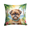 Brussels Griffon 6393 Luau Throw Pillow