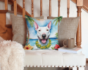 Bull Terrier 6394 Luau Throw Pillow