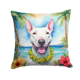 Bull Terrier 6394 Luau Throw Pillow