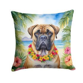 Bullmastiff 6395 Luau Throw Pillow