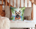 Cairn Terrier 6396 Luau Throw Pillow