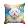 Coton de Tulear 6416 Luau Throw Pillow