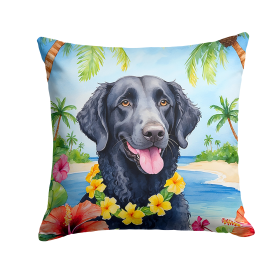 Curly-Coated Retriever 6417 Luau Throw Pillow