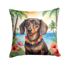Dachshund 6418 Luau Throw Pillow