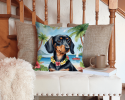 Dachshund 6419 Luau Throw Pillow