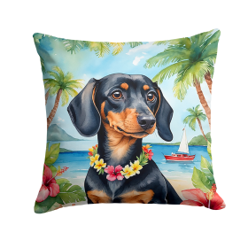 Dachshund 6419 Luau Throw Pillow