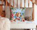 English Foxhound 6428 Luau Throw Pillow