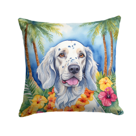 English Setter 6429 Luau Throw Pillow