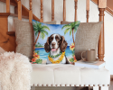 English Springer Spaniel 6430 Luau Throw Pillow