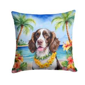 English Springer Spaniel 6430 Luau Throw Pillow