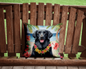 Flat Coated Retriever 6432 Luau Throw Pillow