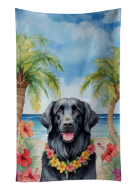 Flat Coated Retriever Luau Kitchen Towel