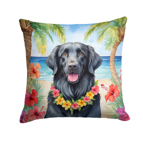 Flat Coated Retriever 6432 Luau Throw Pillow