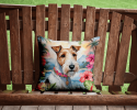 Wire Fox Terrier 6433 Luau Throw Pillow