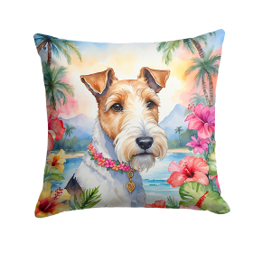 Wire Fox Terrier 6433 Luau Throw Pillow