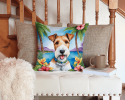 Wire Fox Terrier 6434 Luau Throw Pillow