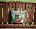 French Bulldog 6436 Luau Throw Pillow
