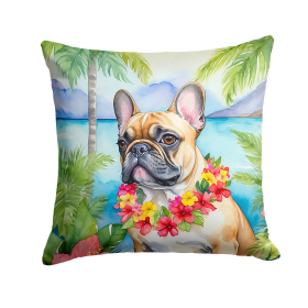 French Bulldog 6436 Luau Throw Pillow