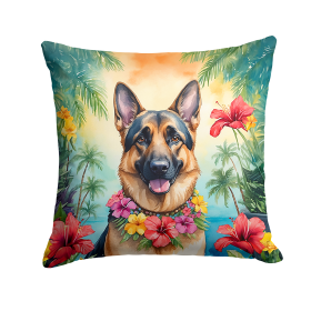 German Shepherd 6437 Luau Throw Pillow