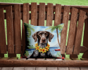 German Shorthaired Pointer 6439 Luau Throw Pillow