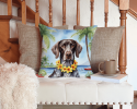 German Shorthaired Pointer 6439 Luau Throw Pillow